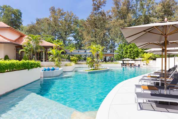 Dewa Phuket Resort main pool view during a sunny day